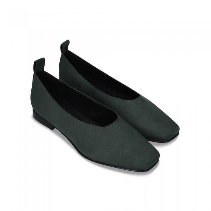 Melita Vegan Ballerina Flats Green