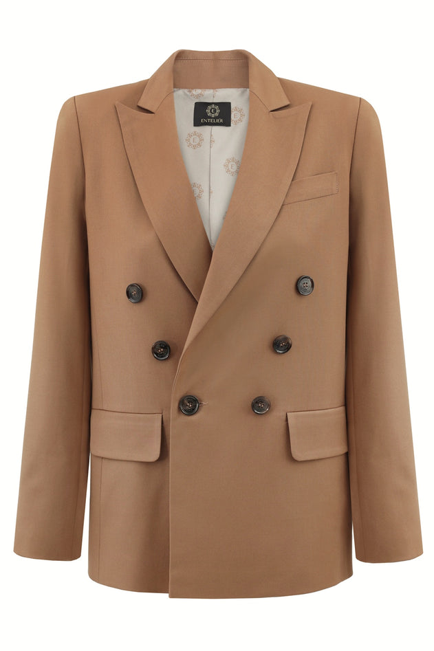 Double-Breasted Blazer Caramel