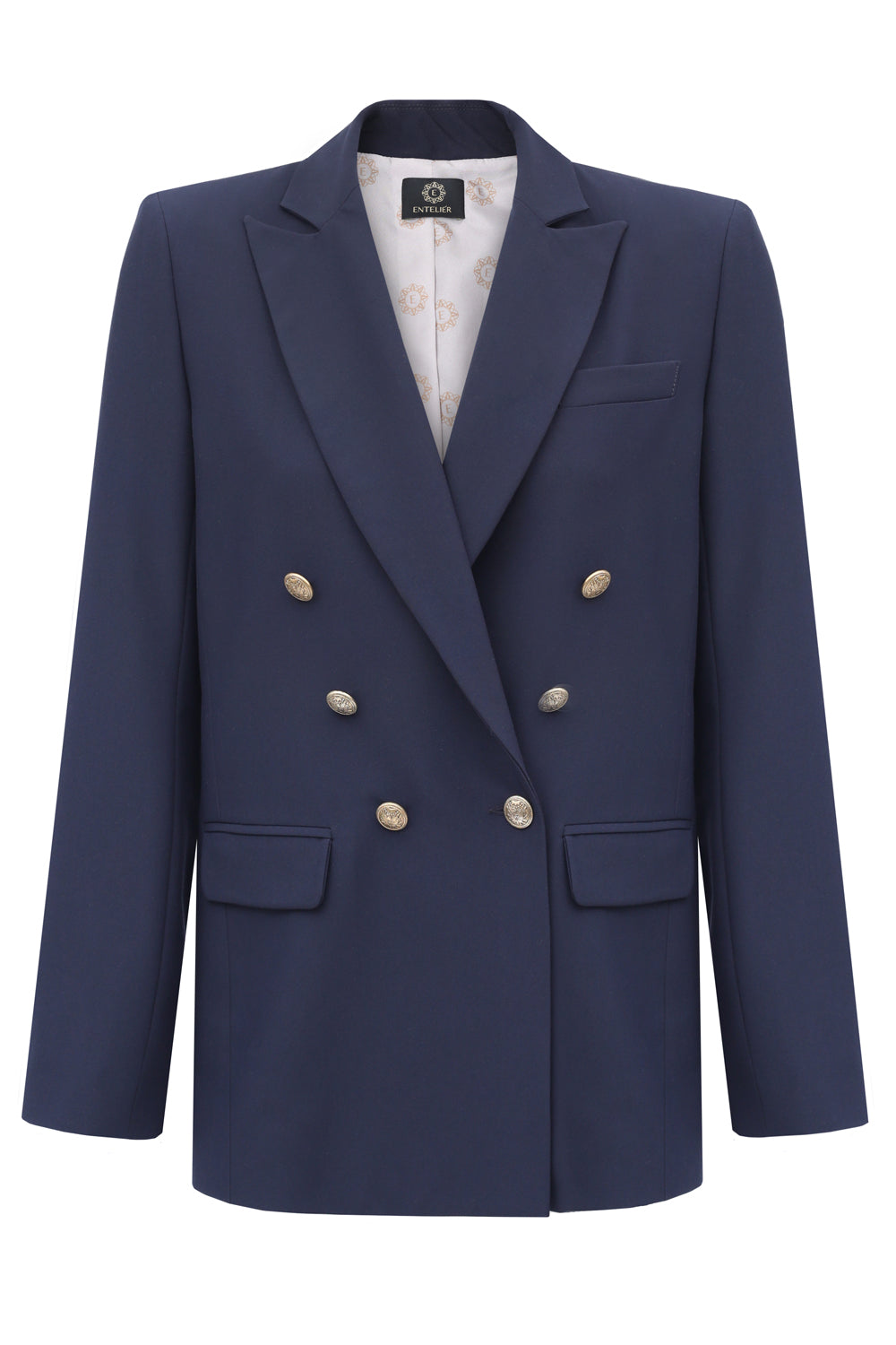 Double-Breasted Blazer Navy Blue