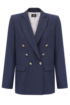 Double-Breasted Blazer Navy Blue