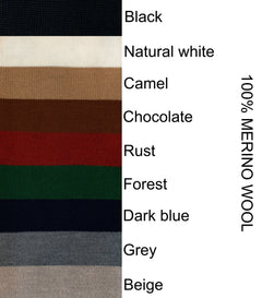 Woman wearing Monala merino crew neck sweater, lifestyle