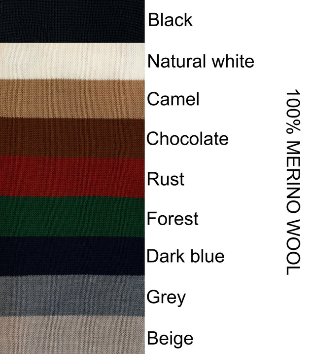 Woman wearing Monala extra fine merino turtleneck, detail