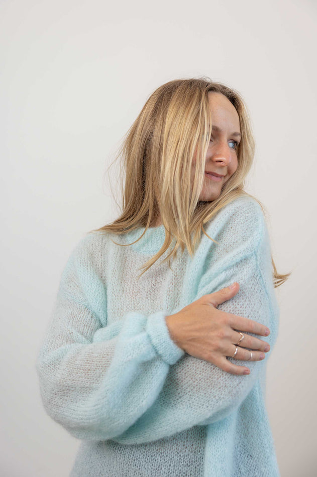 Salanida sweater, full outfit view