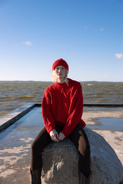 Salanida sweater, full outfit view