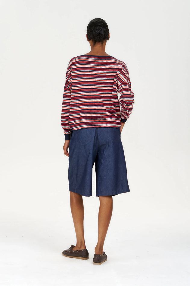 Komodo Pina multicolor organic cotton sweater, back view