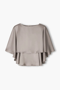 Original Story nougat satin cape, back detail