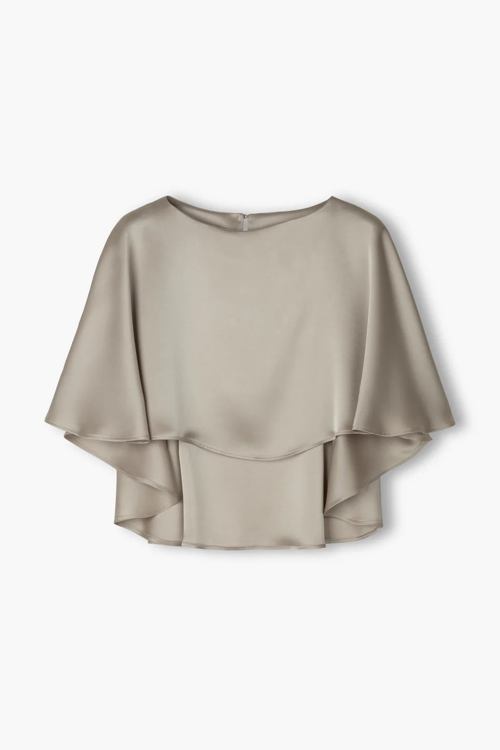 Original Story latte satin cape, back detail