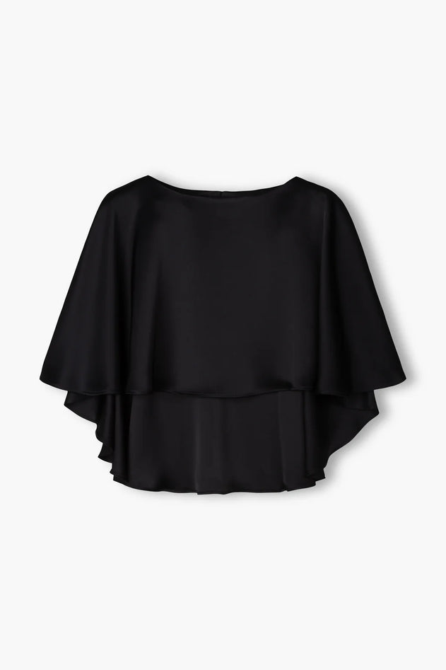 Original Story black satin cape, back detail
