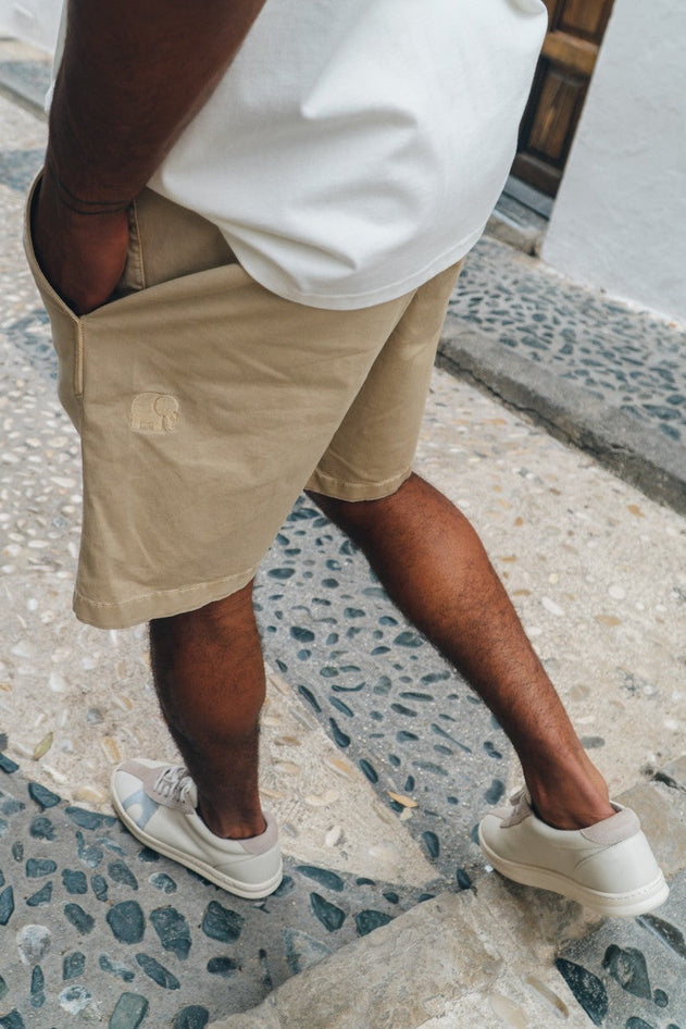 Ecodye Cotton Climber Shorts Sand Beige