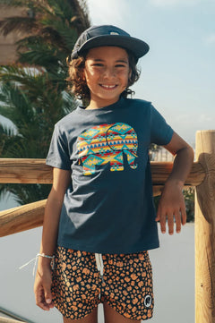 Kid's Navajo T-Shirt Trendsplant Blue
