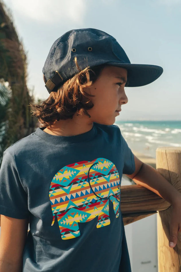 Kid's Navajo T-Shirt Trendsplant Blue