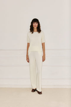 Enteliér ecru top, raglan sleeve detail