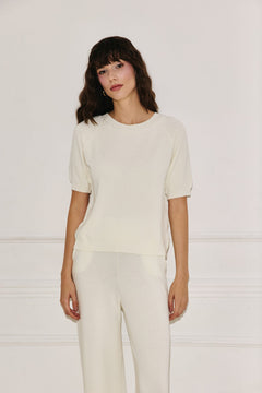 Enteliér ecru top, styled shot