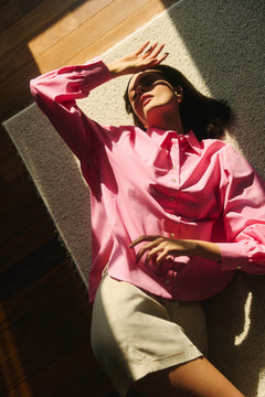 Noel Button-Up Shirt Pink