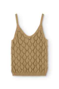 Basile Openwork Tank Top Mustard