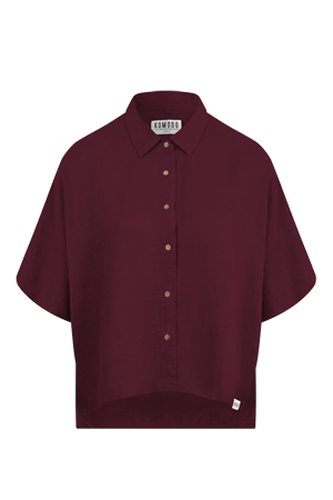 Kimono Linen Shirt Berry Red