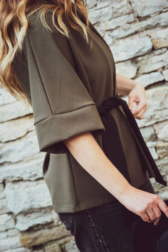 Nola Kimono Jacket Khaki