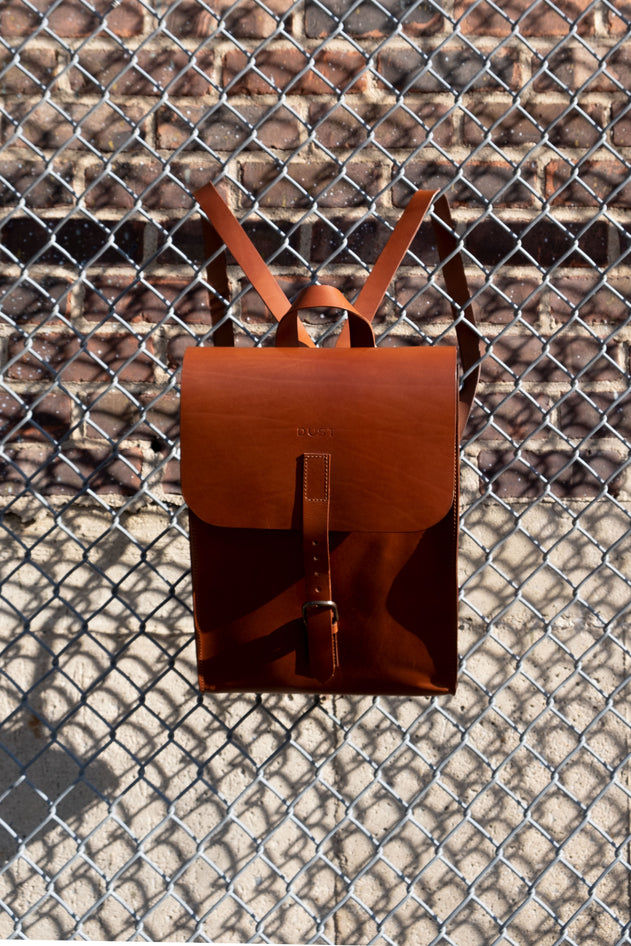 Leather Backpack Mod 120 Cuoio Brown