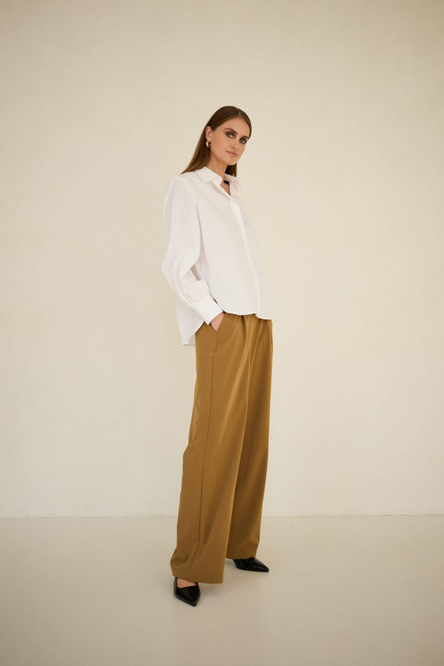 Noel Button-up Shirt White
