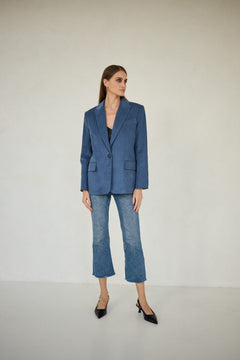 Corduroy Blazer Denim Blue
