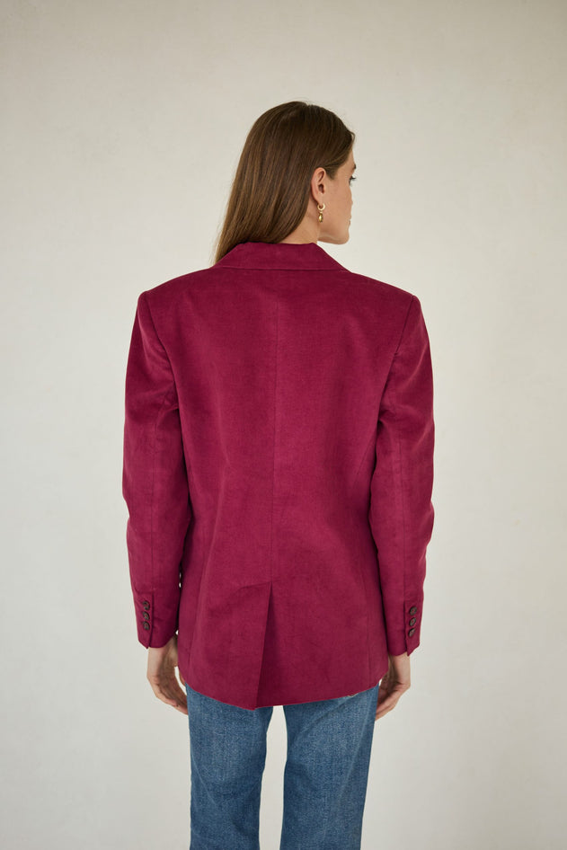 Corduroy Blazer Burgundy