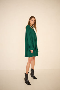 Dress With a Sash Green