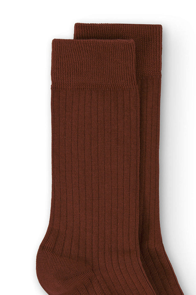 Kids' Ribbed Crew Socks Mars Red