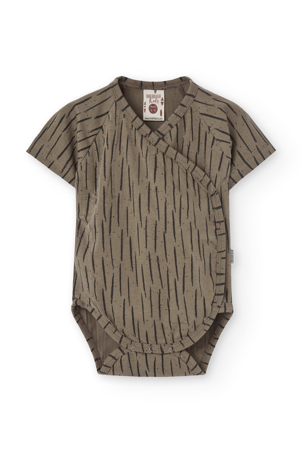 Baby's Haruka Kimono Bodysuit Brown Bark