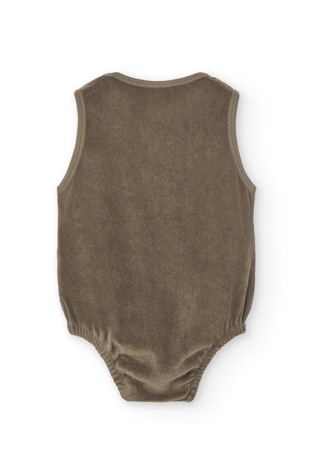 Baby's Haoa Terry Romper Brown