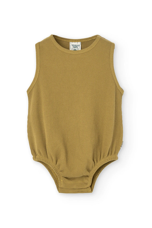 Baby's Haoa Waffle Romper Mustard