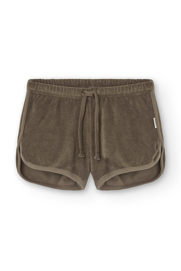 Kid's Huali Terry Shorts Brown