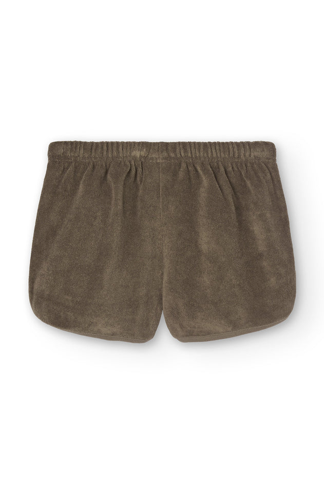 Kid's Huali Terry Shorts Brown