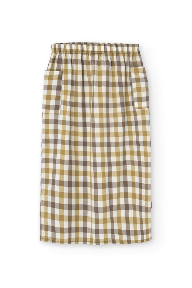 Kids' Hadiya Midi Skirt Yellow Vichy