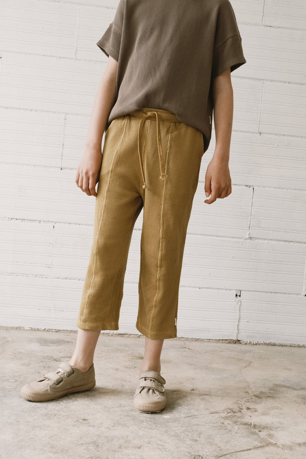 Kids' Hallow Waffle Pants Mustard