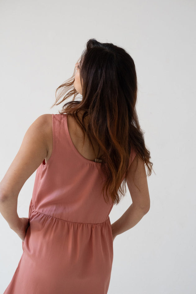 Hazel Tenzel Strap Dress Pink