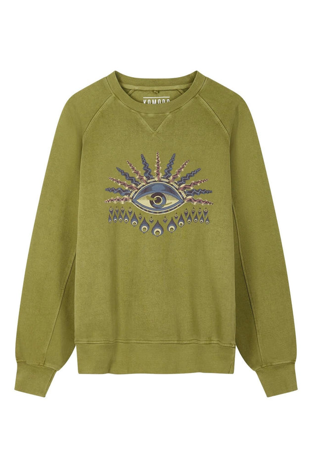 Anton Komodo Eye Sweat Olive Green