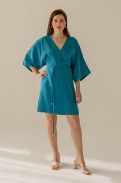 Thilde Kimono Mekko Turkoosi