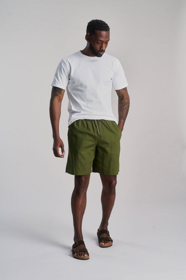 Jerry Linen/Cotton Shorts Khaki