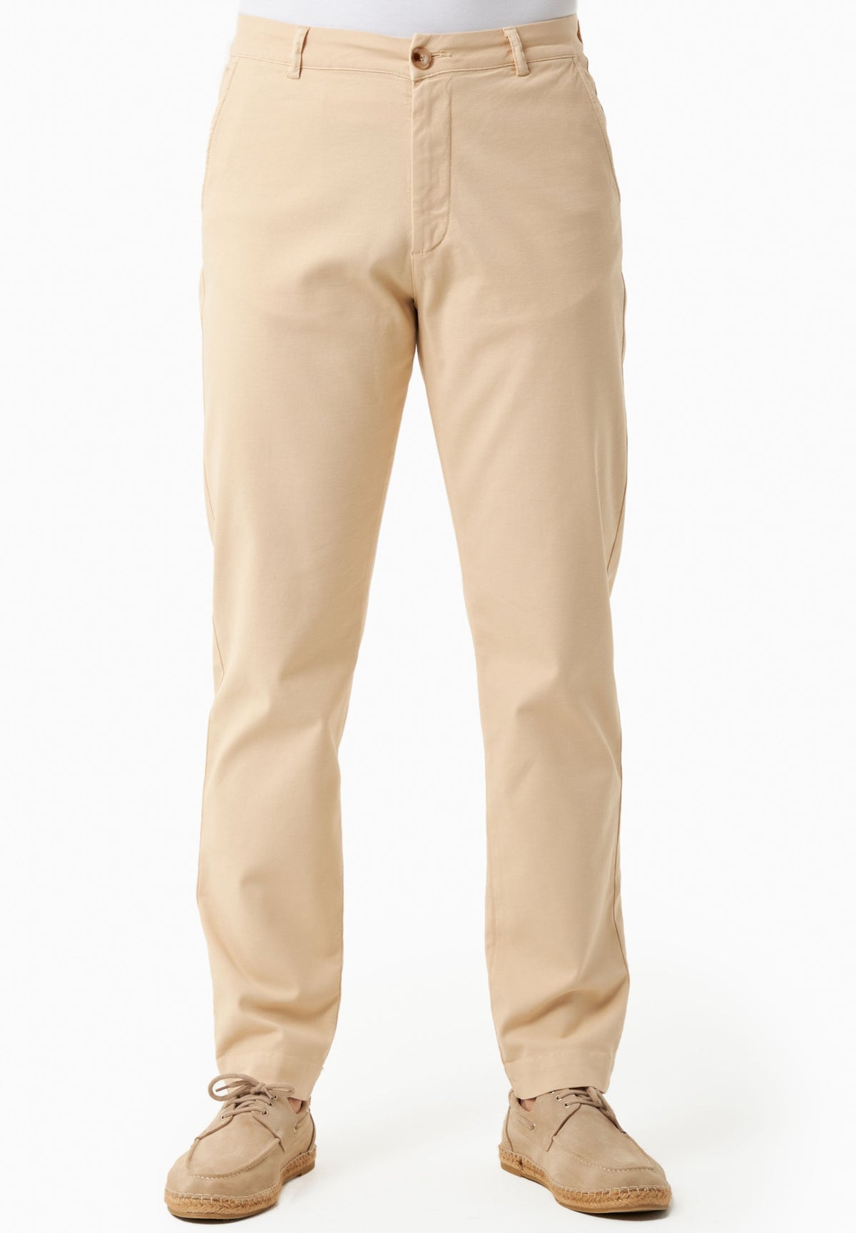 Miesten Housut Luomupuuvilla Beige