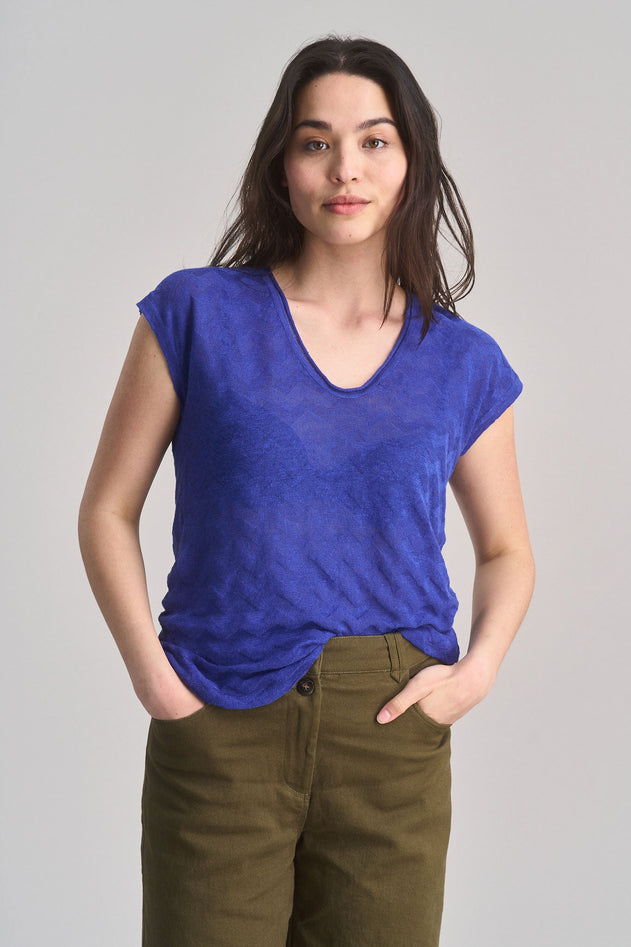 Polly Organic Cotton T-Shirt Blue