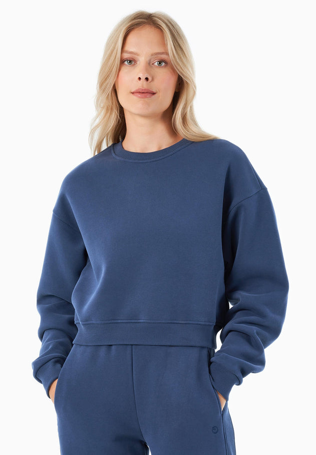 SILLIVIA Crop Collegepaita Laivastonsininen