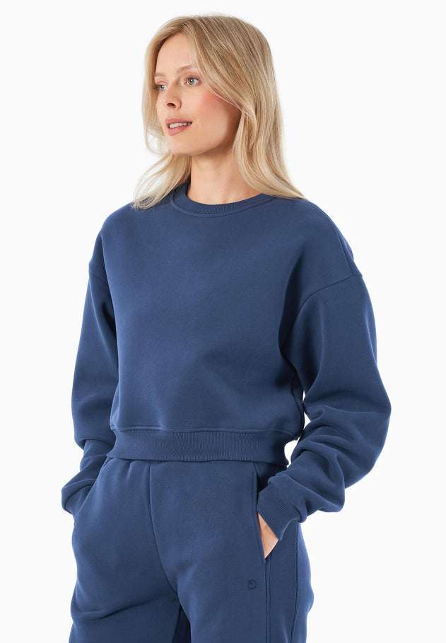 SILLIVIA Crop Collegepaita Laivastonsininen