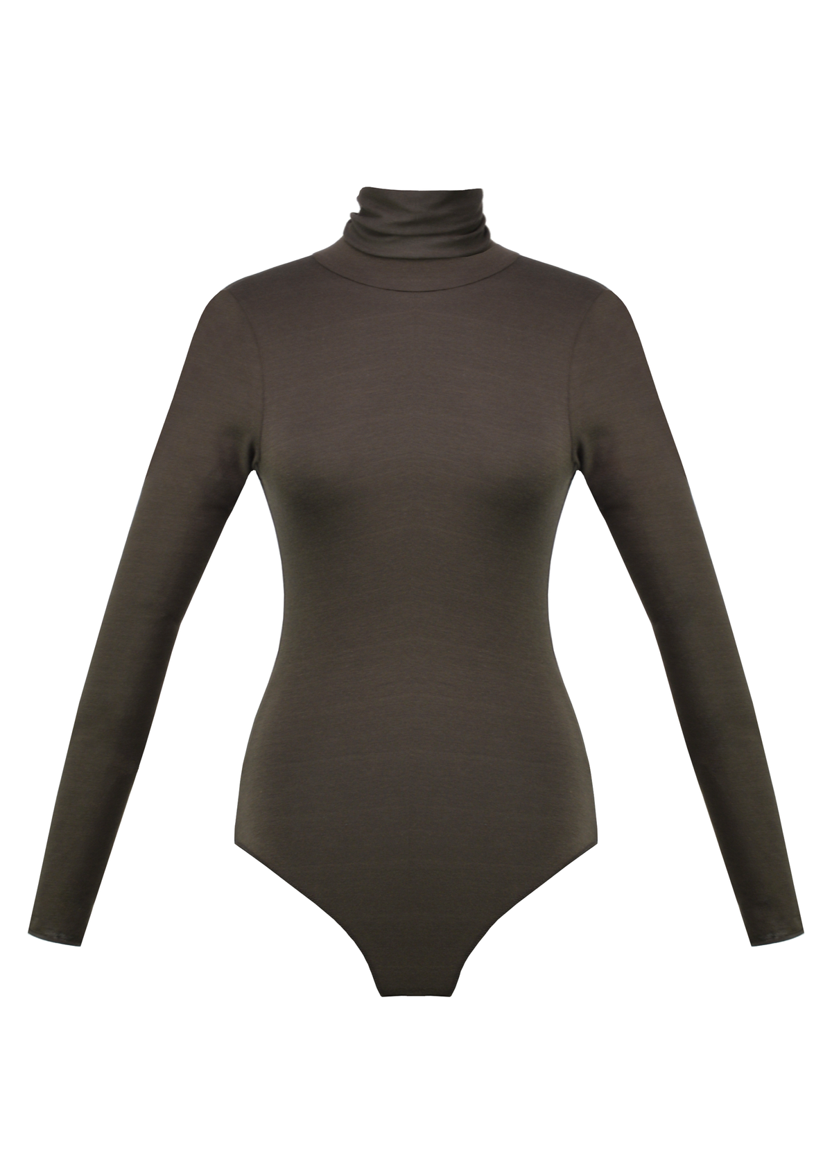 Belle Turtleneck Bodysuit - Brown