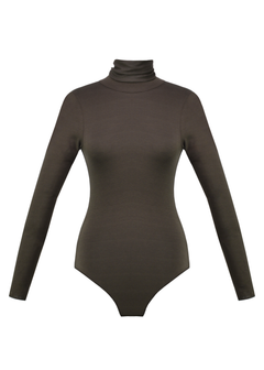 Belle Turtleneck Bodysuit - Brown