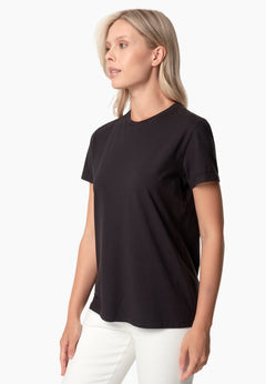 Tennur Women's Basic Round Neck T-Shirt Black