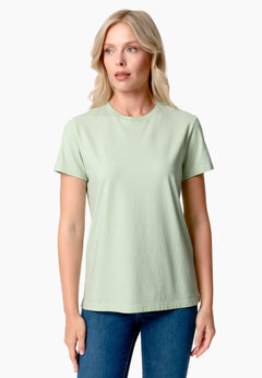 Tennur Women's Basic Round Neck T-Shirt Foam Green