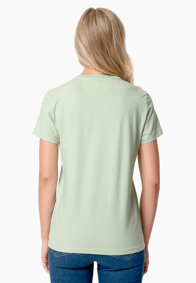 Tennur Women's Basic Round Neck T-Shirt Foam Green