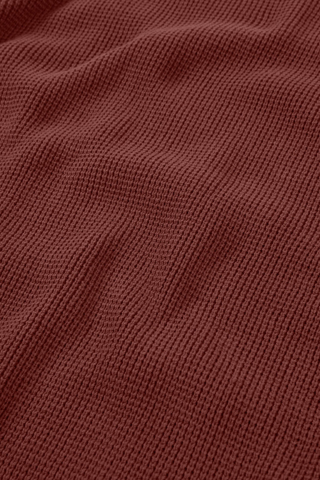 Men's Tam Organic Cotton Sweater Maroon Currant