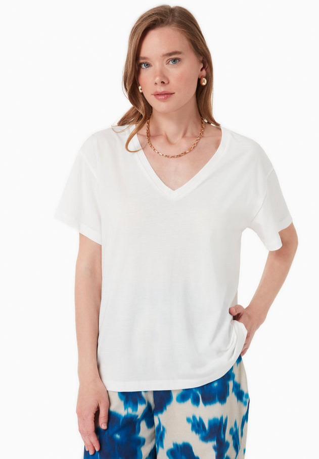 V-Neck T-Shirt Off-White