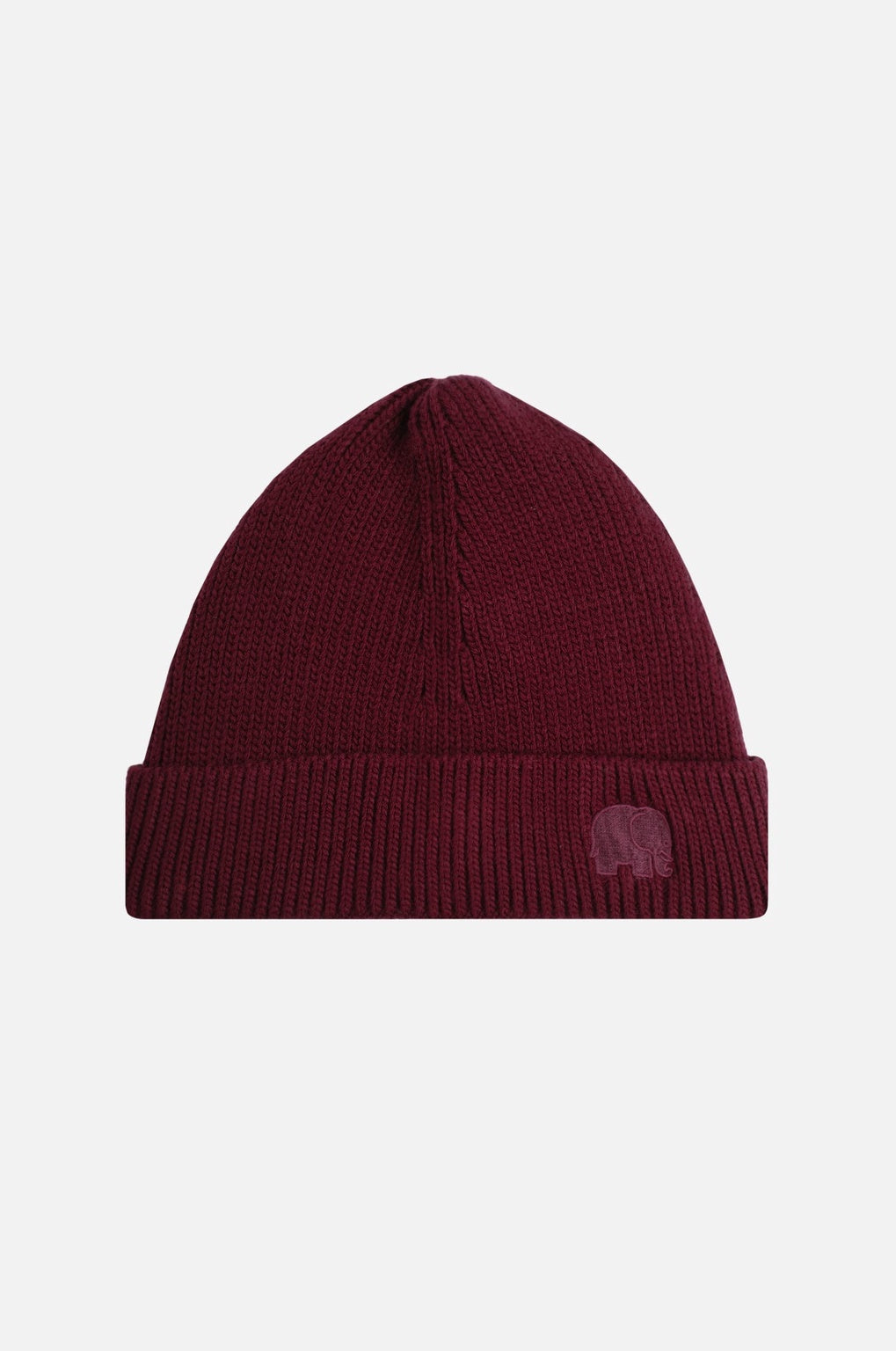 Safor Rib Knit Beanie Burgundy Red